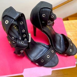 Fashion Nova Black Studded Heels